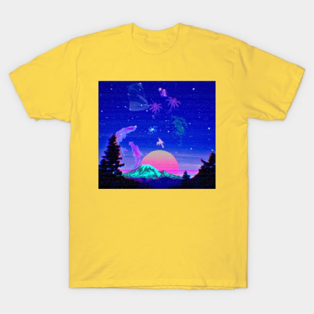 Vaporwave Astronomy T-Shirt by lofi_retrowave